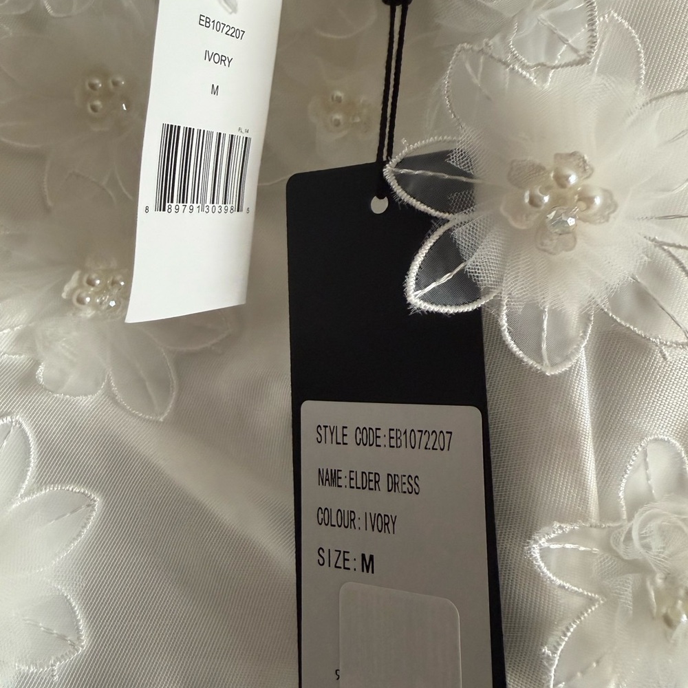 Revolve Elliatt White Floral Appliqué Square-Neck Mini Dress - Picture 5 of 5